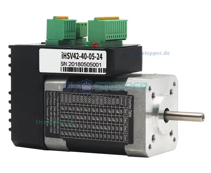 JMC NEMA 17 AC-Integrierter Servomotor, 52W, 24V, 12,5 Ncm (17,70 oz.in), 52000 U/min, 42 × 42 mm